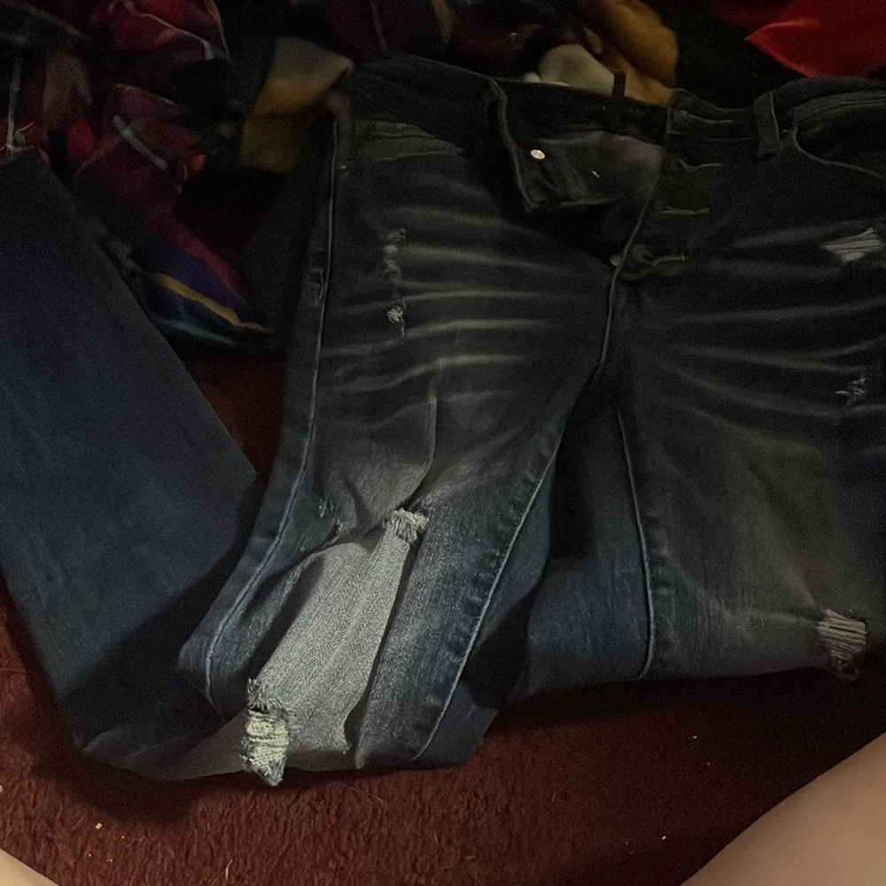 Blue wash high wasted skinny jeans